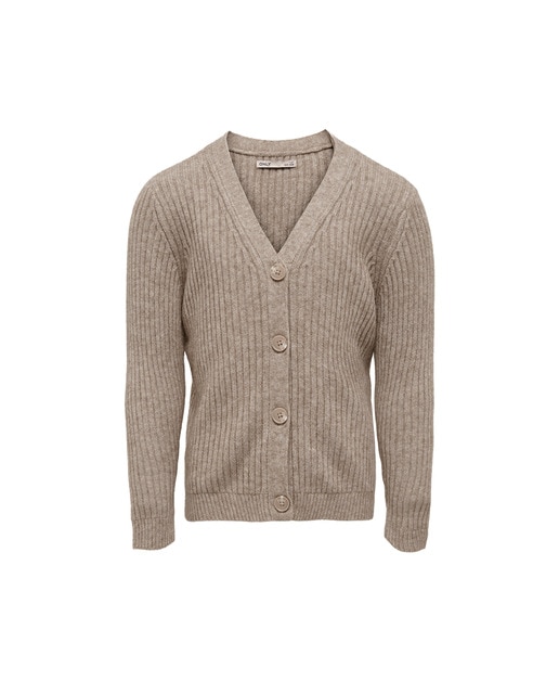 Imagen 0 de Chaqueta de niña de punto con cuello en pico