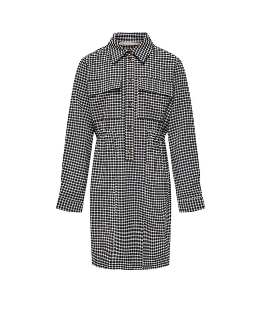 Imagen 0 de Vestido de niña camisero con elástico en la cintura