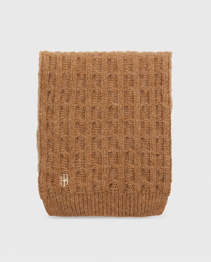 Imagen 0 de Bufanda de mujer Tommy Hilfiger de canalé con logo disimulado en aplique