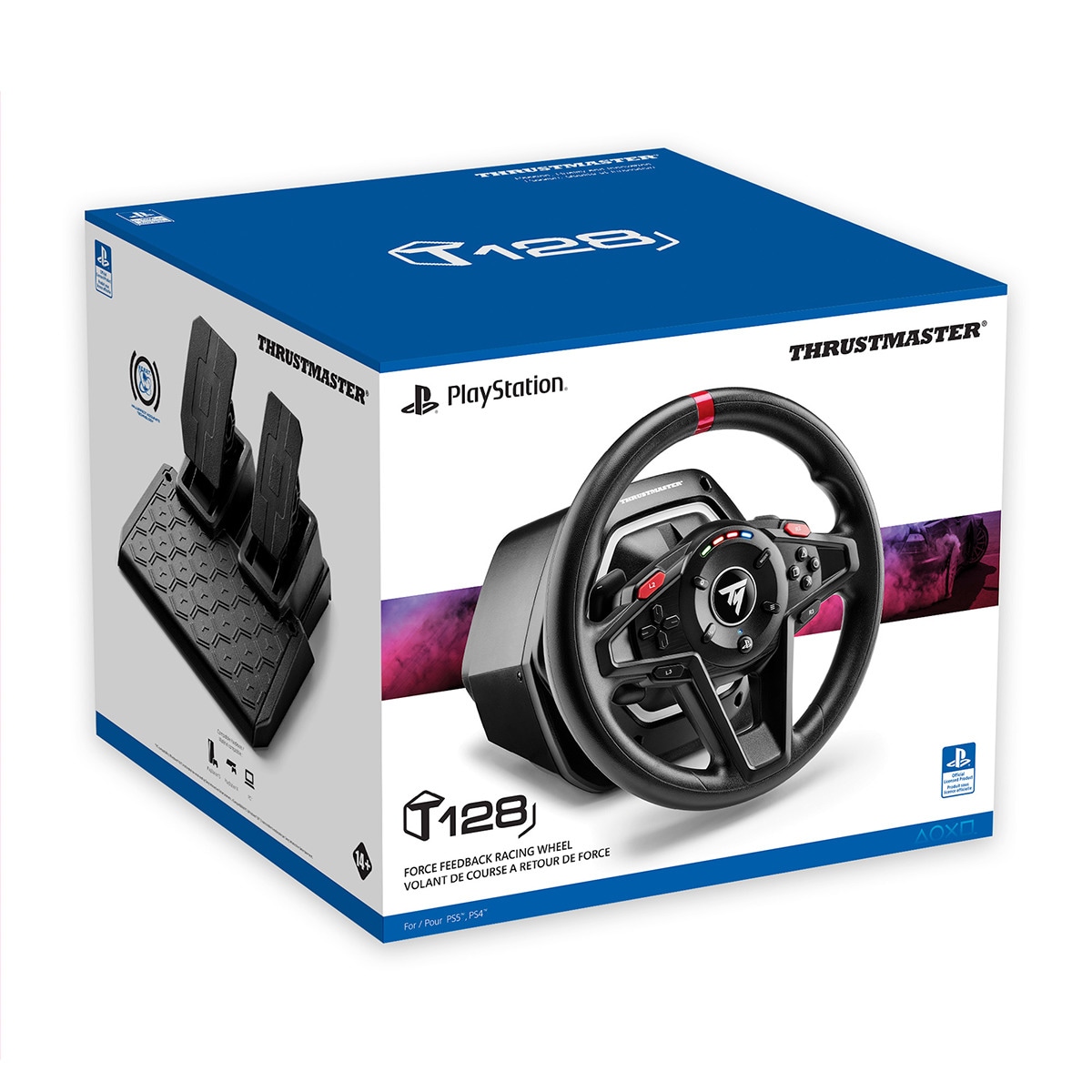 Volante Thrustmaster T128 Carreras Force Feedback com Pedais Magnéticos para PS5 / PS4 / PC 6