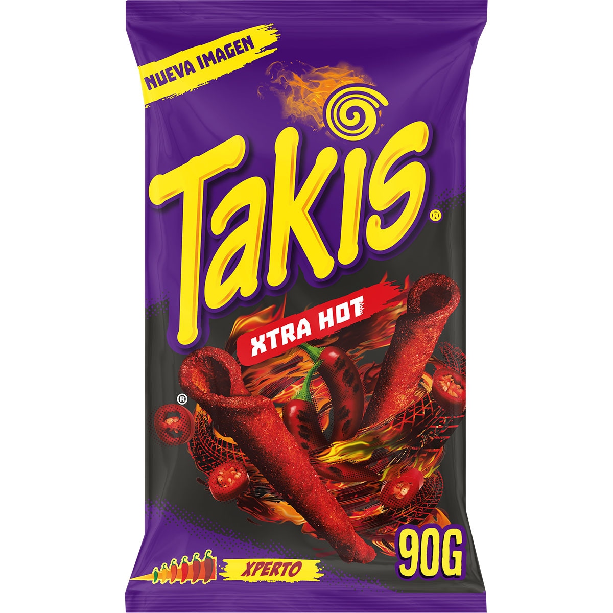 rollitos de maíz extra picante sabor lima y pimienta cayena bolsa 90 g