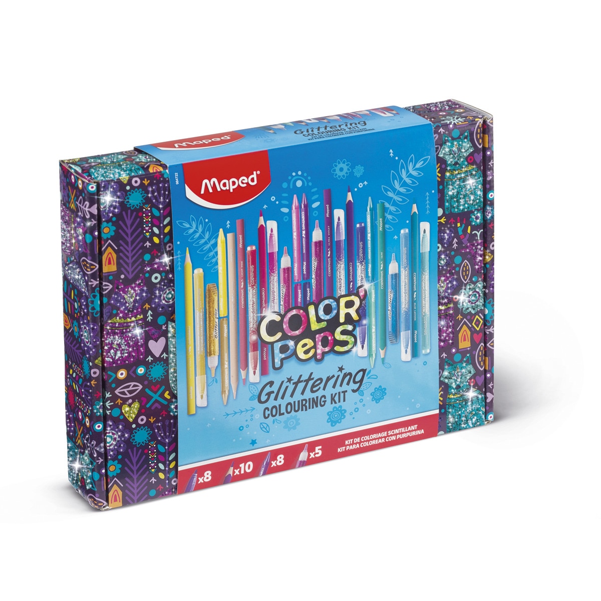 Kit colorear purpurina caja cartón Maped Multicolor-4