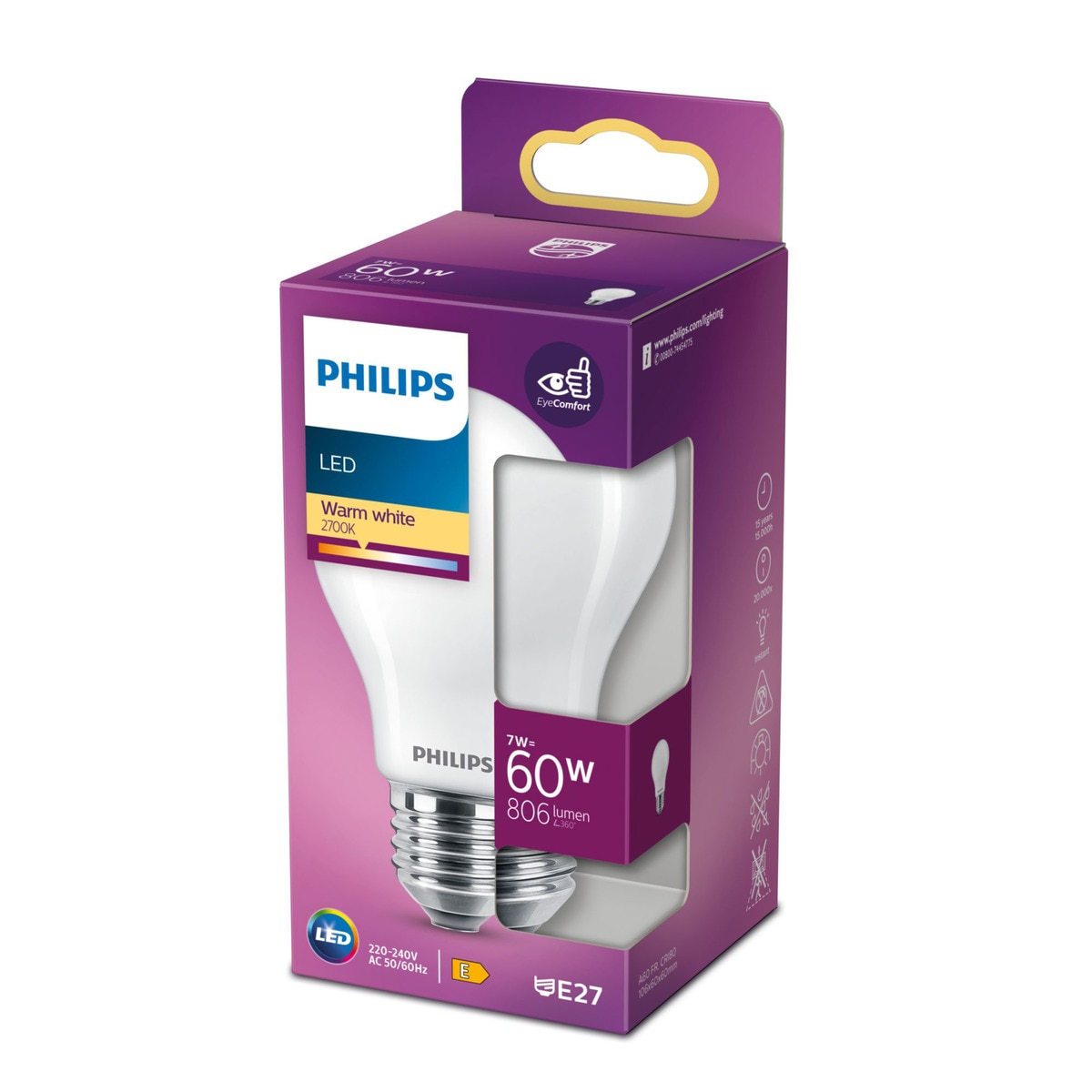 Bombilla LED Estándar E27 7 W 2700 K 3