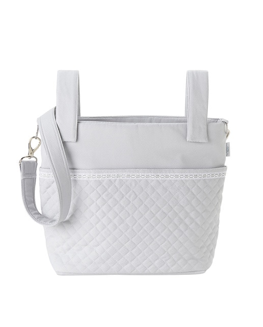Imagen 0 de Bolso Cotton Juice Baby Home para Silla/Coche de paseo Piqué puntilla gris