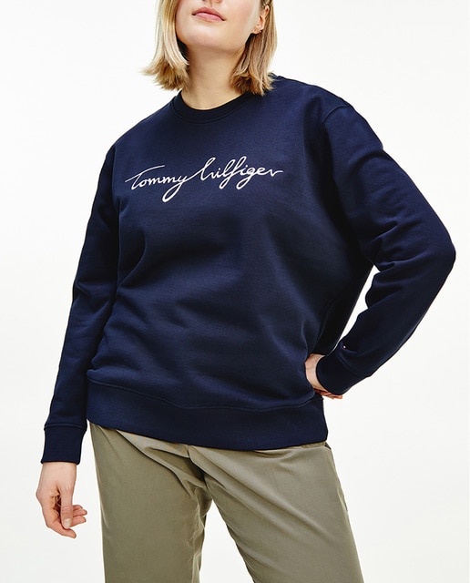 Imagen 0 de Sudadera de mujer talla grande de algodón reciclado
