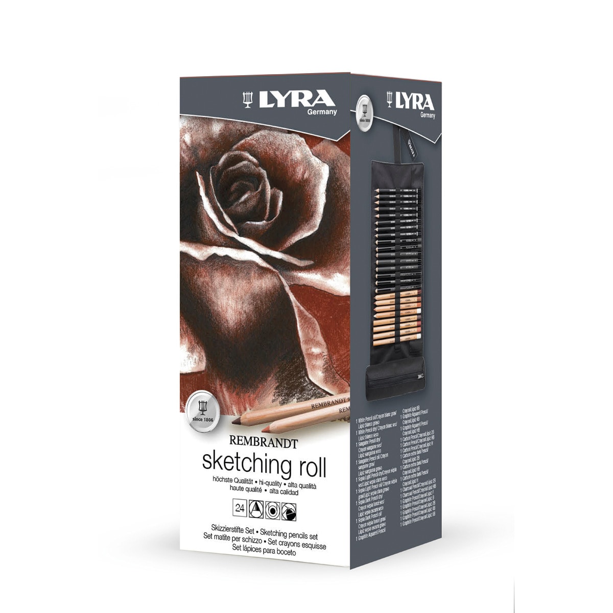 Estuche enrollable de tela 24 unidades set esbozo Lyra 1