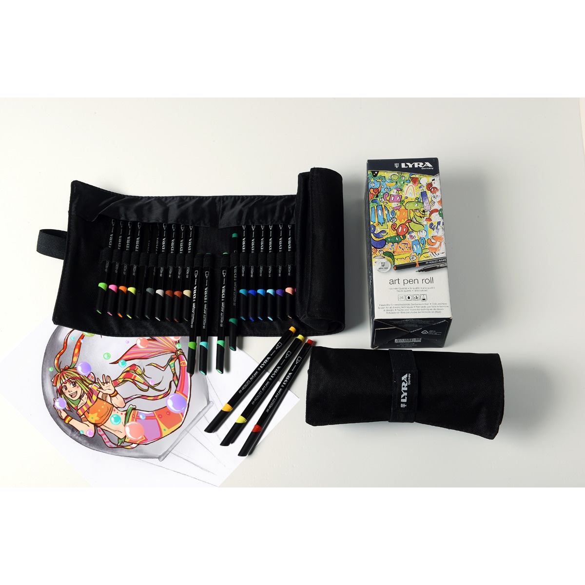 Estuche enrollable de tela 24 unidades Art Pen Lyra 3