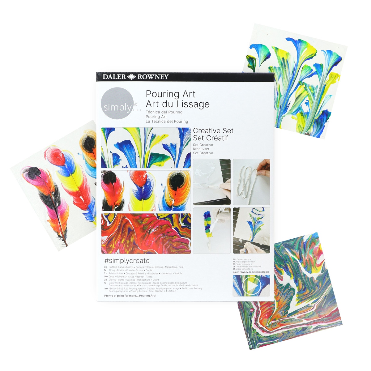 Set creativo pouring simply Daler Rowney 7