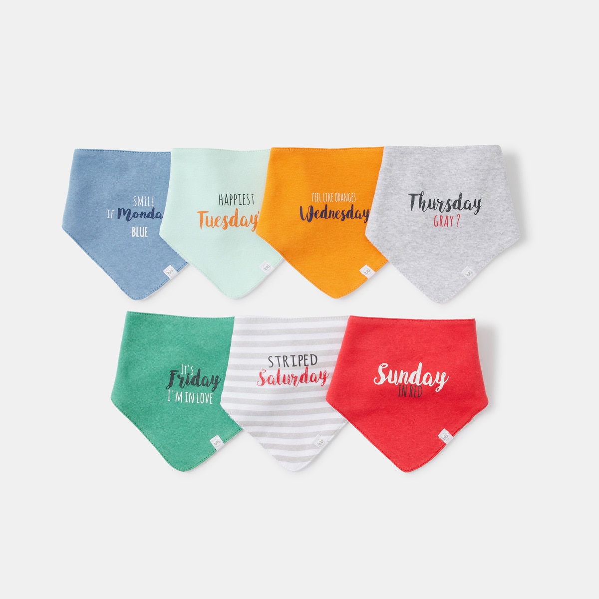 Pack de 7 Bandanas Mensagens Dias da Semana - Multicolor Multicolor-1