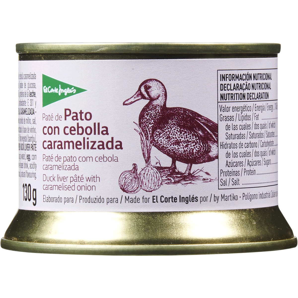 Paté de Pato com Cebola Caramelizada embalagem 130 g