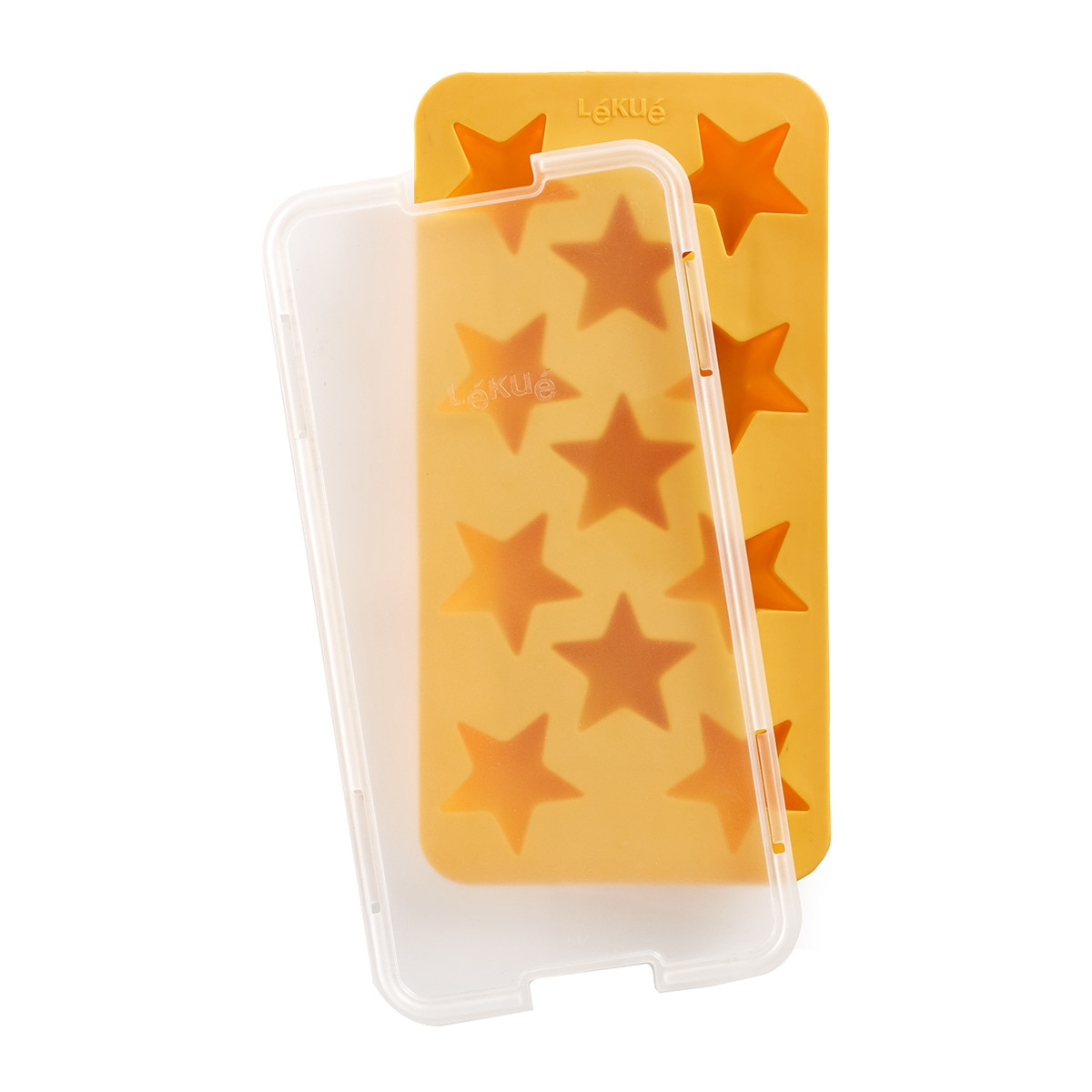 Bandeja de Gelo com Tampa Estrelas Amarelo-1