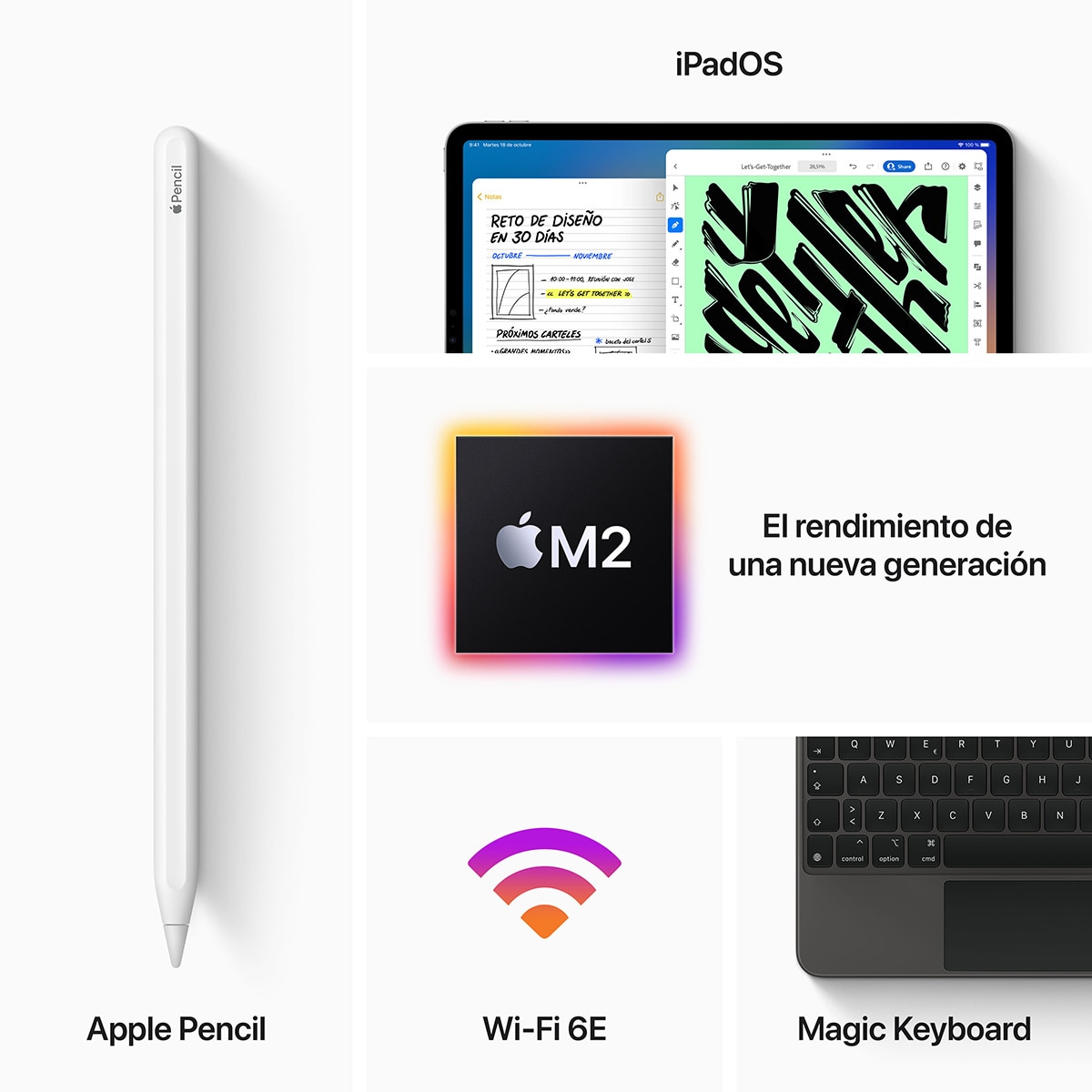 Apple iPad Pro 12,9" (2022) Wi-Fi (4ª Gen) Prata-5