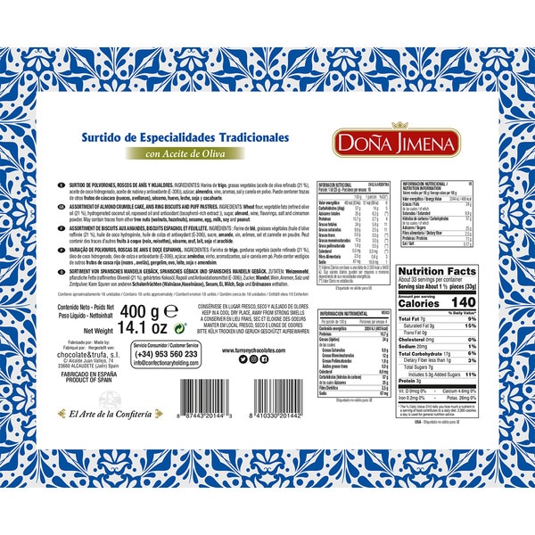 Selection of traditional specialities with olive oil case 400 g