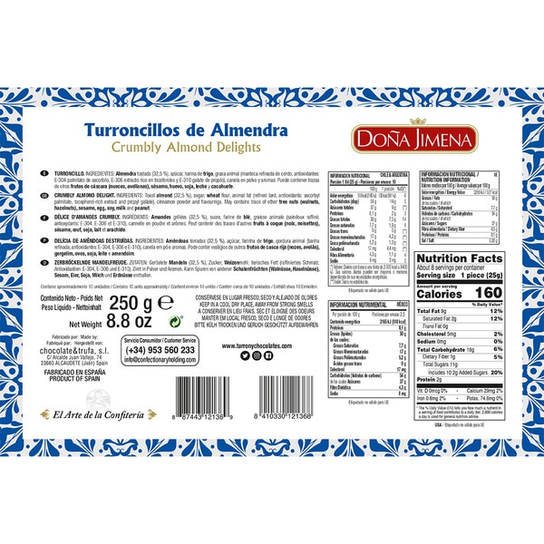 Kleiner Mandelturrón Karton 250 g