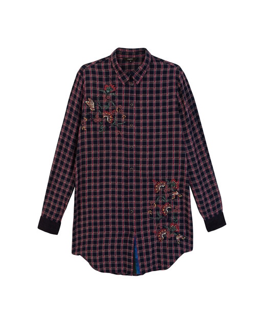 Imagen 0 de Camisa larga cuadros