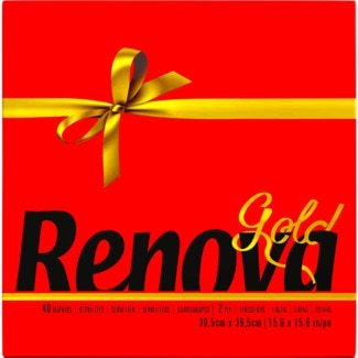 Guardanapos Gold Red embalagem 40 unidades - Renova