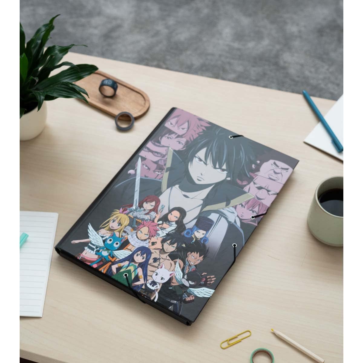 Carpeta solapas Hokusai Kokonote azul y gris Azul / Gris-7