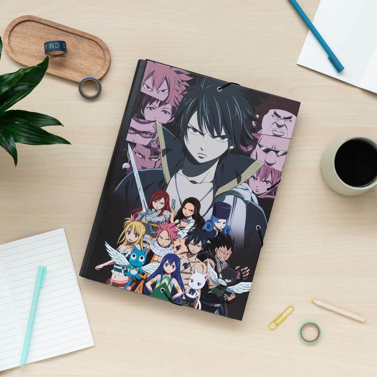 Carpeta solapas Hokusai Kokonote azul y gris Azul / Gris-4