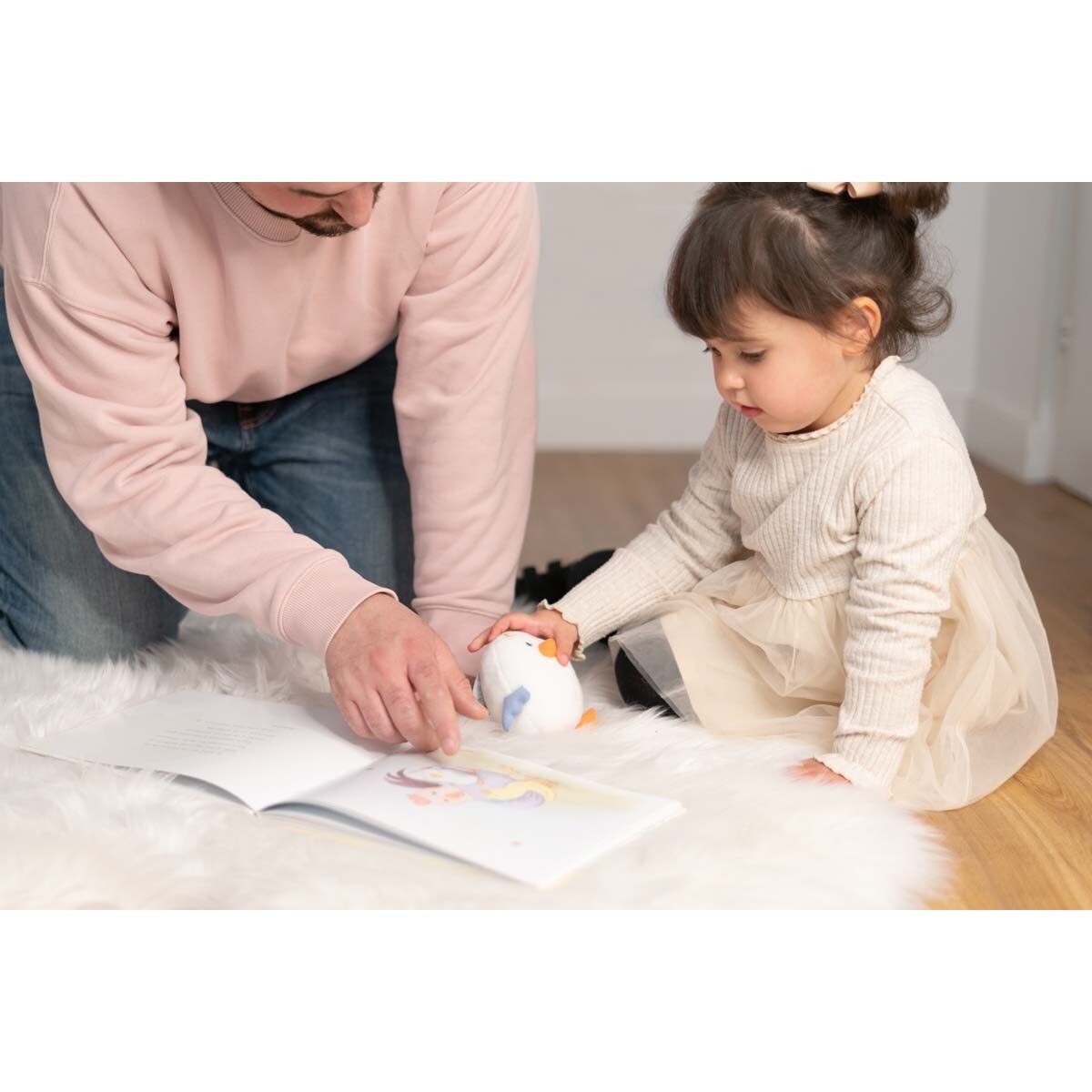 Conjunto de Presente Eggie e Friends - Branco e Bege Branco/Bege-5