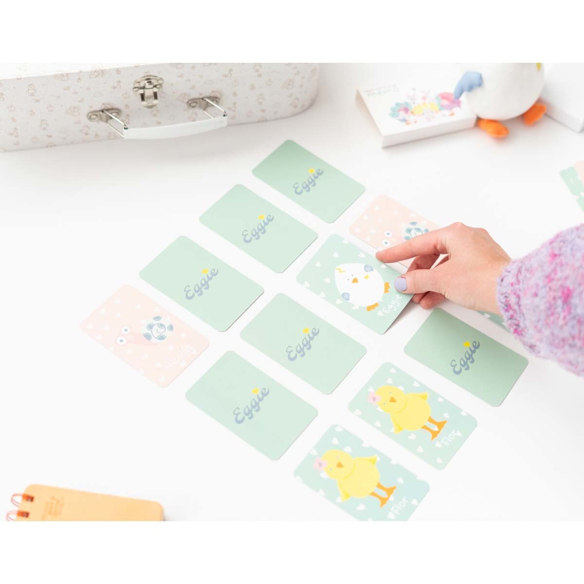 Conjunto de Presente Eggie e Friends - Branco e Bege Branco/Bege-4