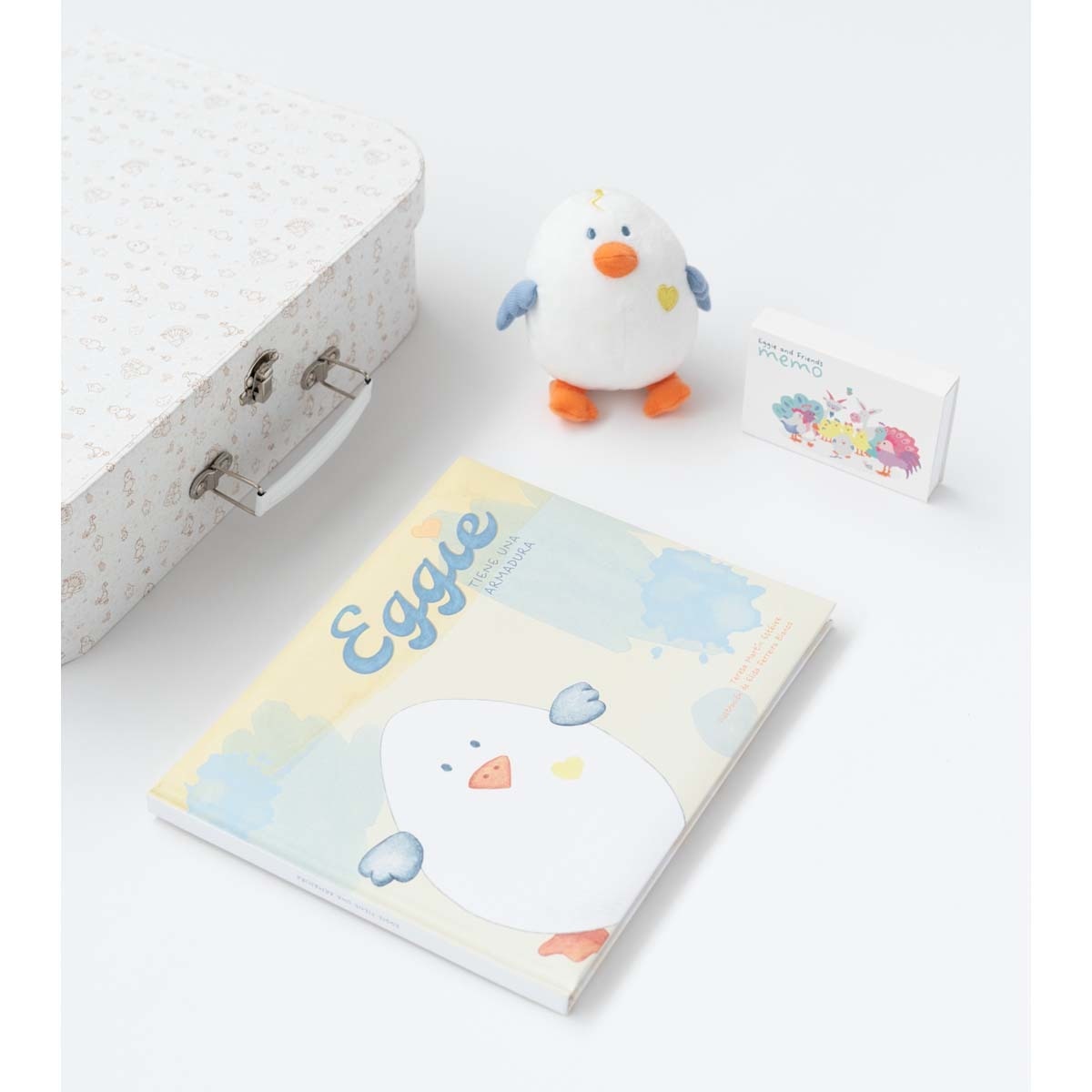 Conjunto de Presente Eggie e Friends - Branco e Bege Branco/Bege-2