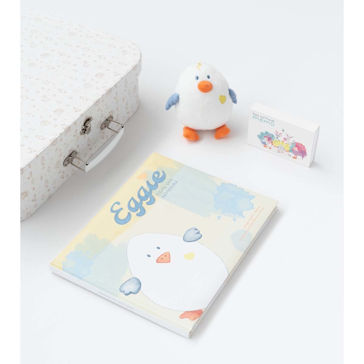 Conjunto de Presente Eggie e Friends - Branco e Bege Branco/Bege-2