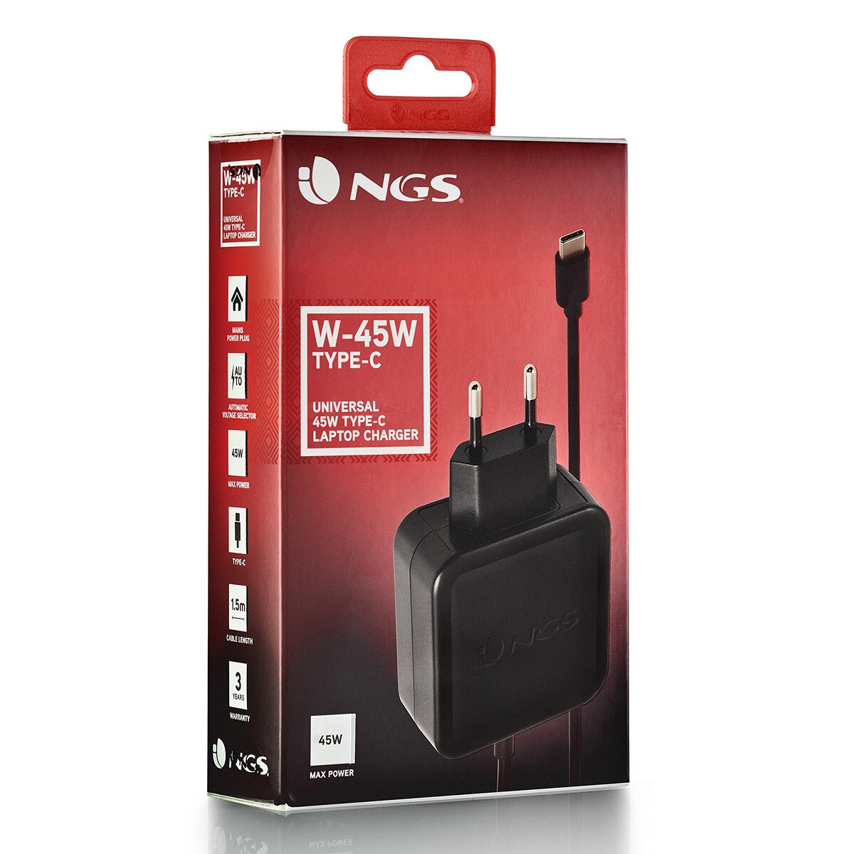 Cargador universal NGS W-45W Tipo C 45W Negro-8