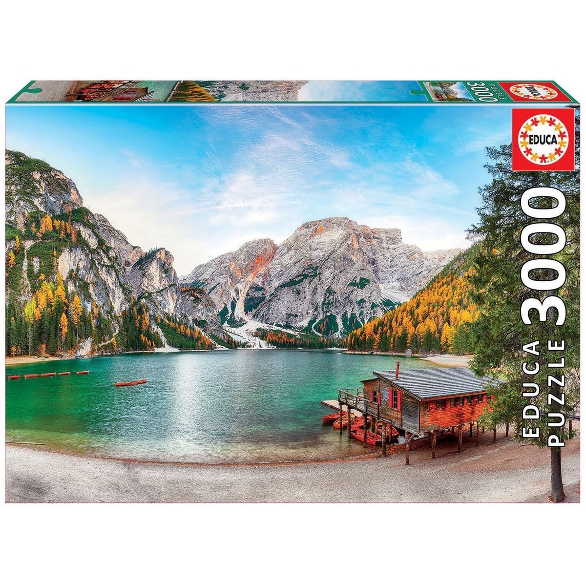 Imagem 0 de Puzzle 3000 Peças Lago Braies No Outono