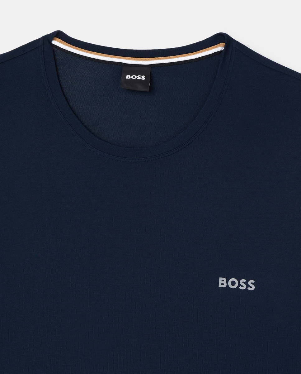 Imagen 4 de Camiseta de pijama manga larga de hombre - Boss - Azul marino Azul marino