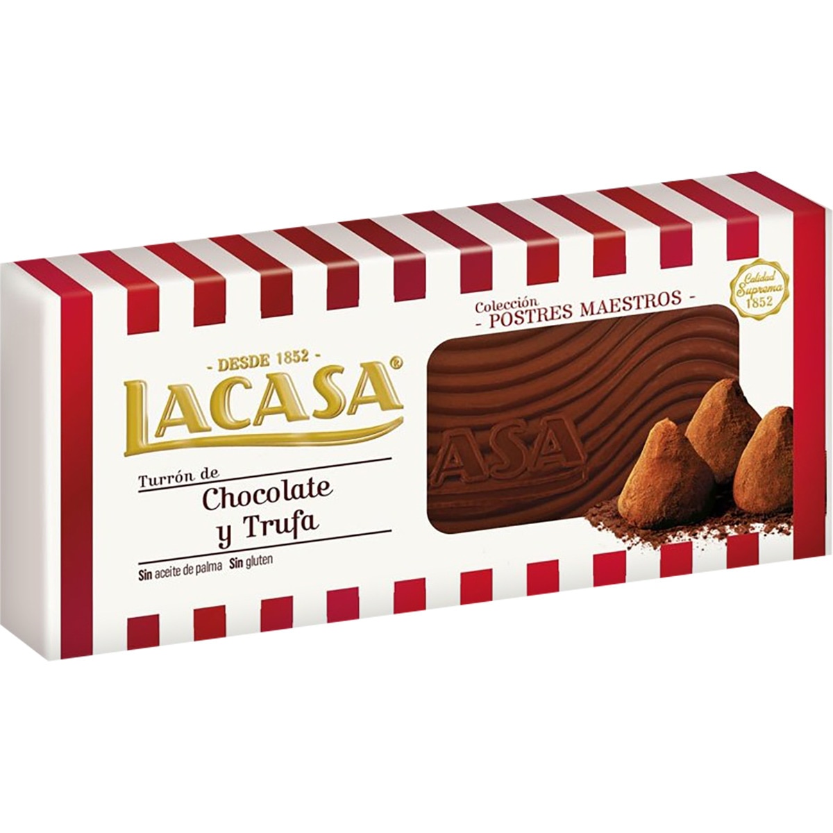 turrón de chocolate y trufa Sin Gluten Calidad Suprema tableta 225 g