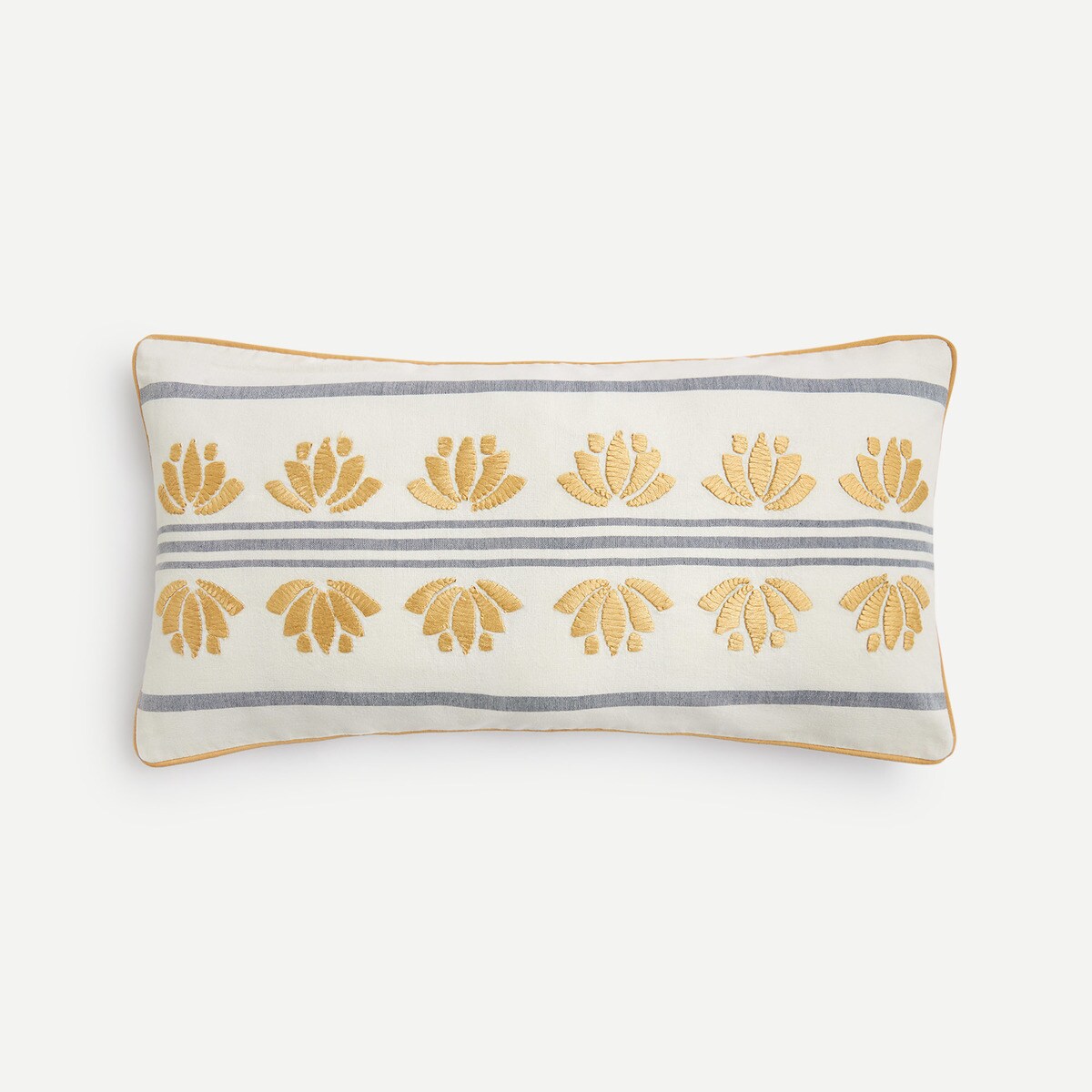 Coussin décoratif rectangulaire brodé Nenufar