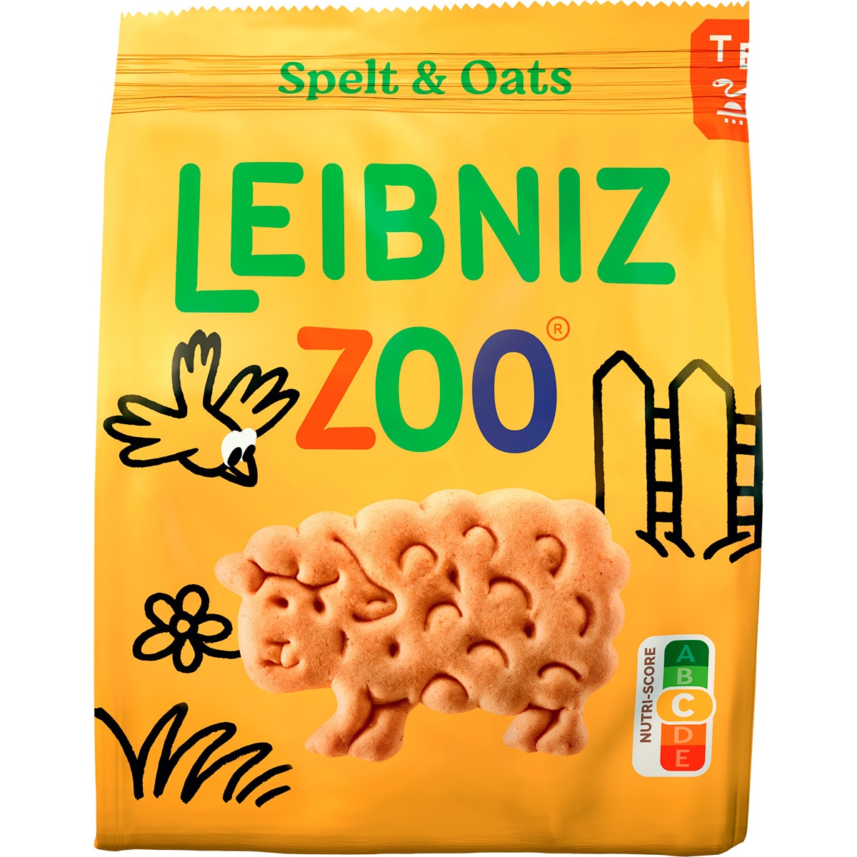 Bolachas Zoo de Espelta e Aveia Leibniz embalagem| 00125 g