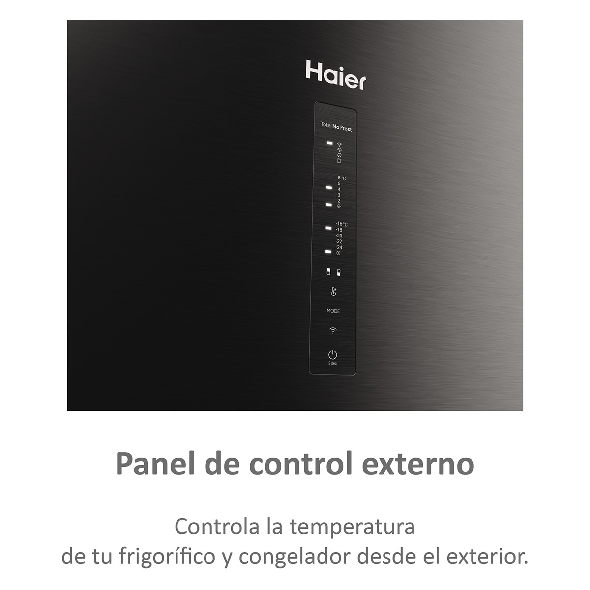 Frigorífico combi Haier Total No Frost con WIFI 2D - HDW3618DNPD Dark inox-12