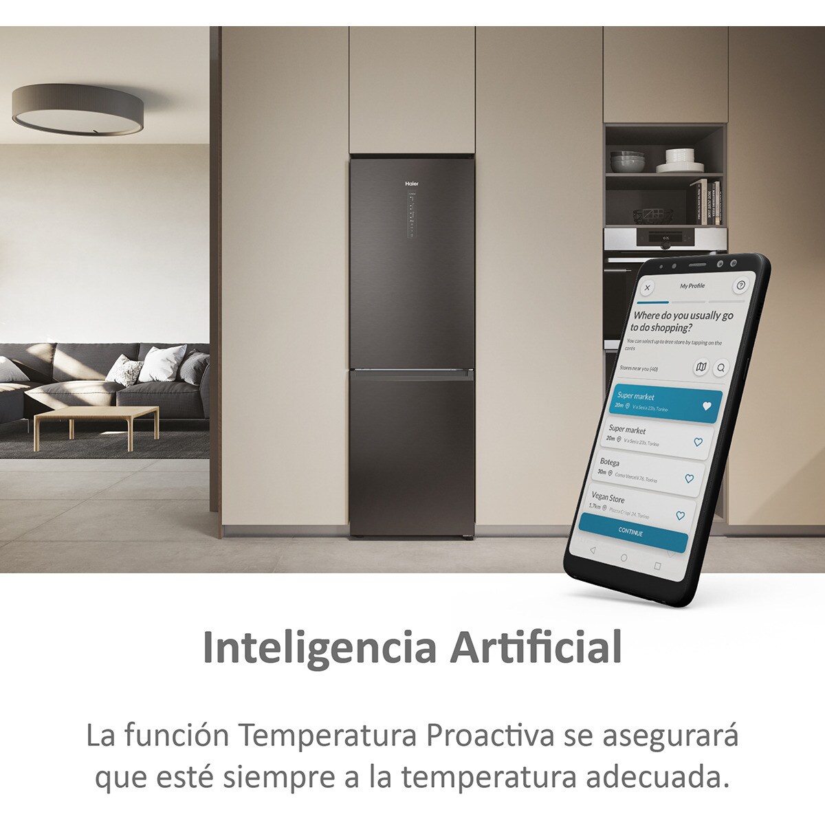 Frigorífico combi Haier Total No Frost con WIFI 2D - HDW3618DNPD Dark inox-8