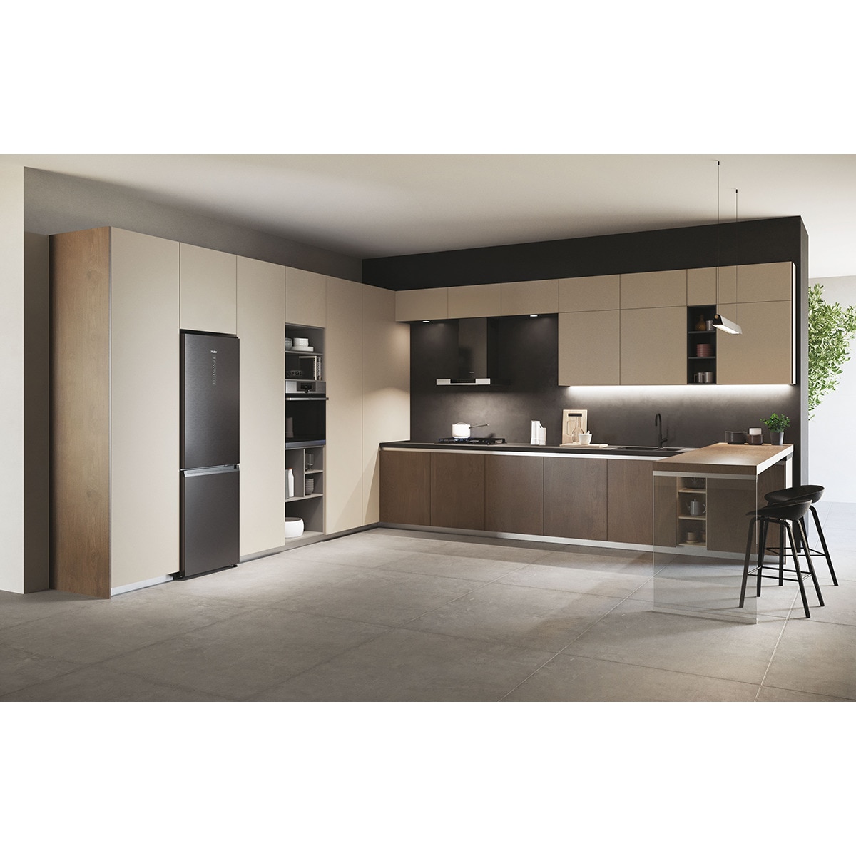 Frigorífico combi Haier Total No Frost con WIFI 2D - HDW3618DNPD Dark inox-18