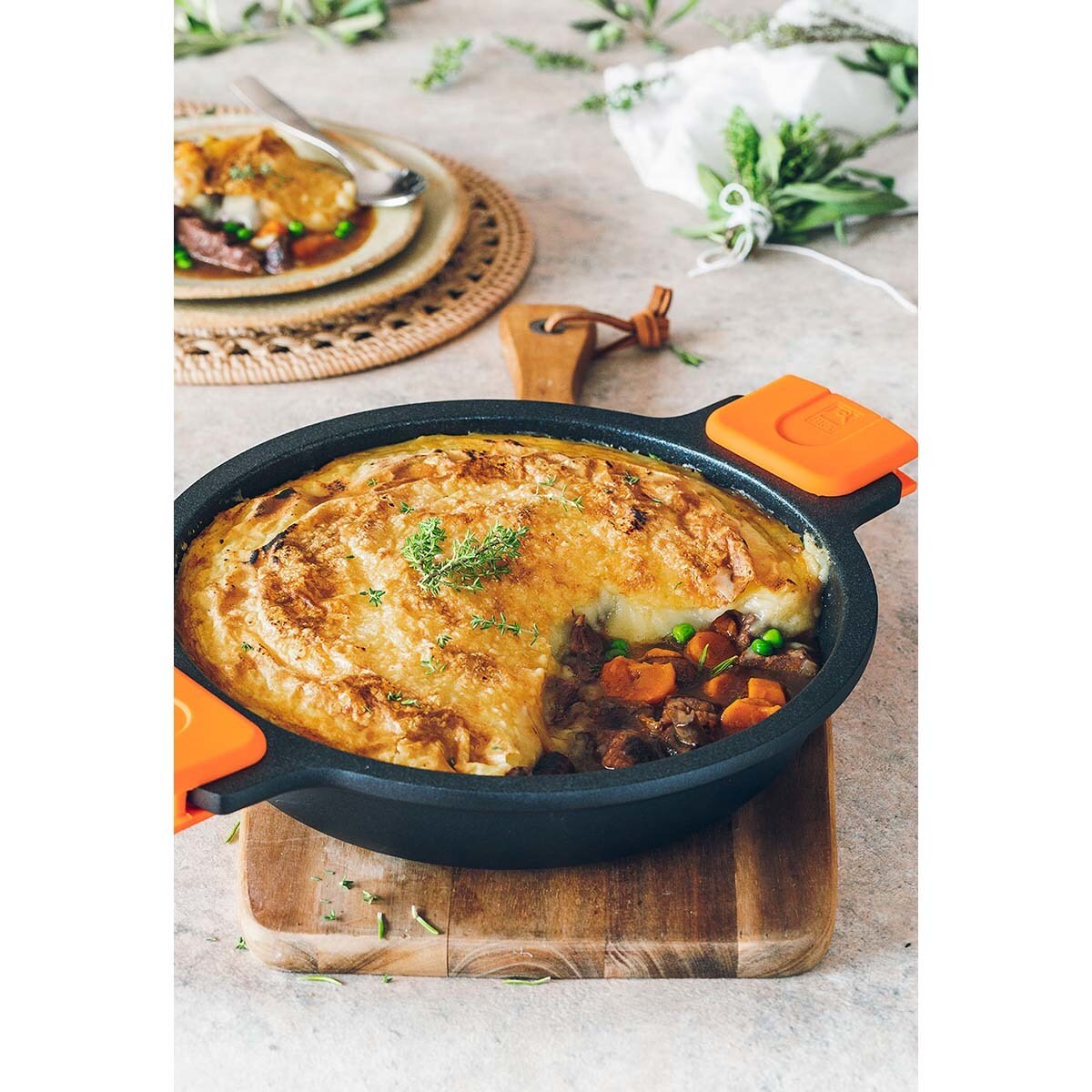 Caçarola Baixa com Tampa Efficient Pro Preto-9