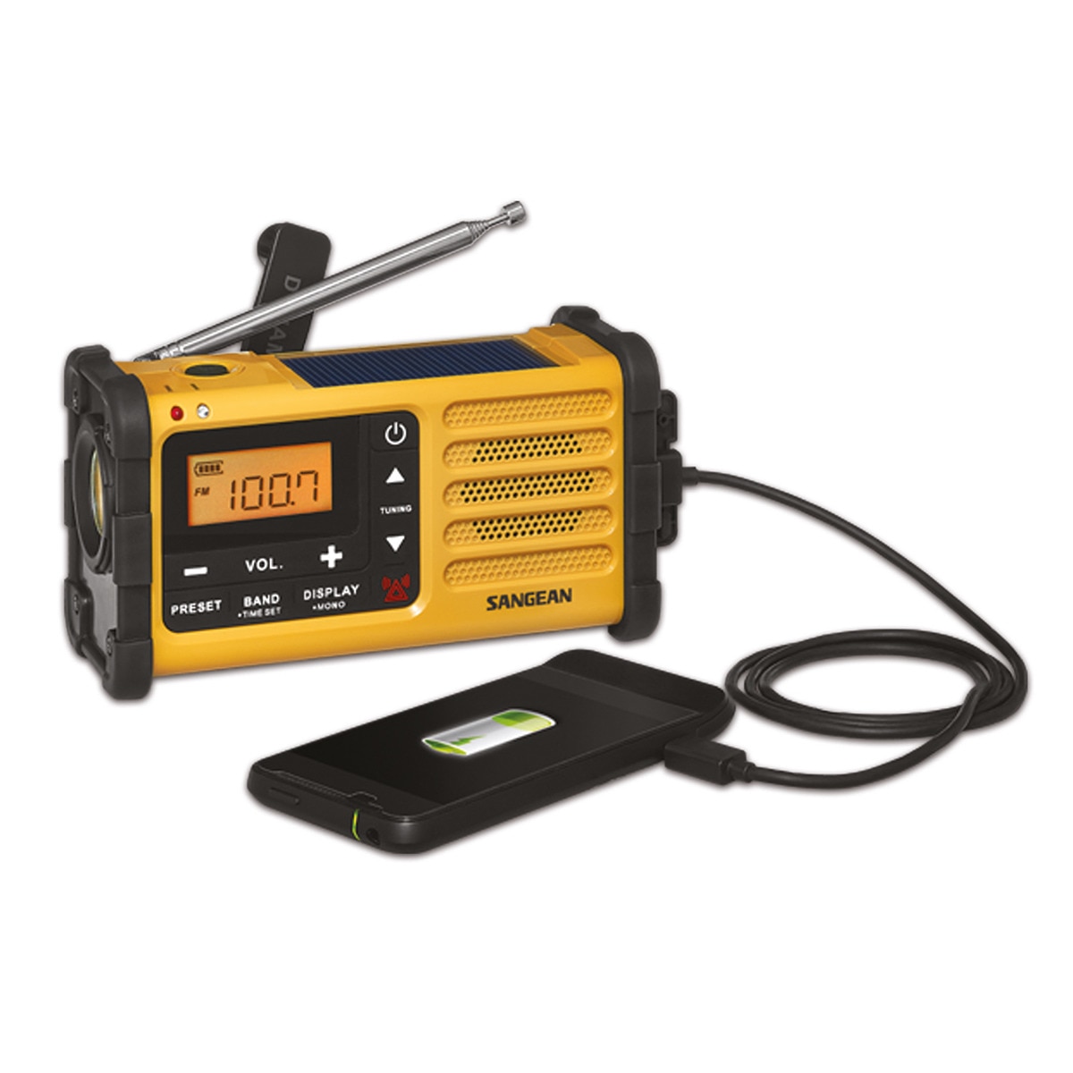 Rádio de Emergência Sangean MMR88 - Amarelo Amarelo-3