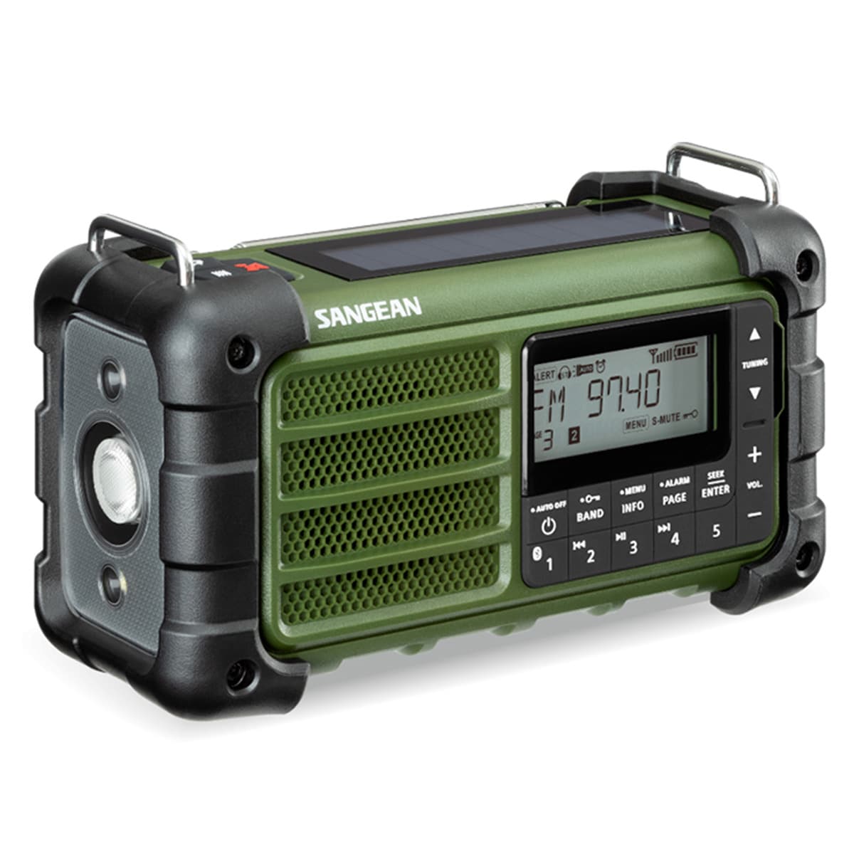 Rádio de Emergência Recarregável Sangean MMR99 - Forest Green Verde-1