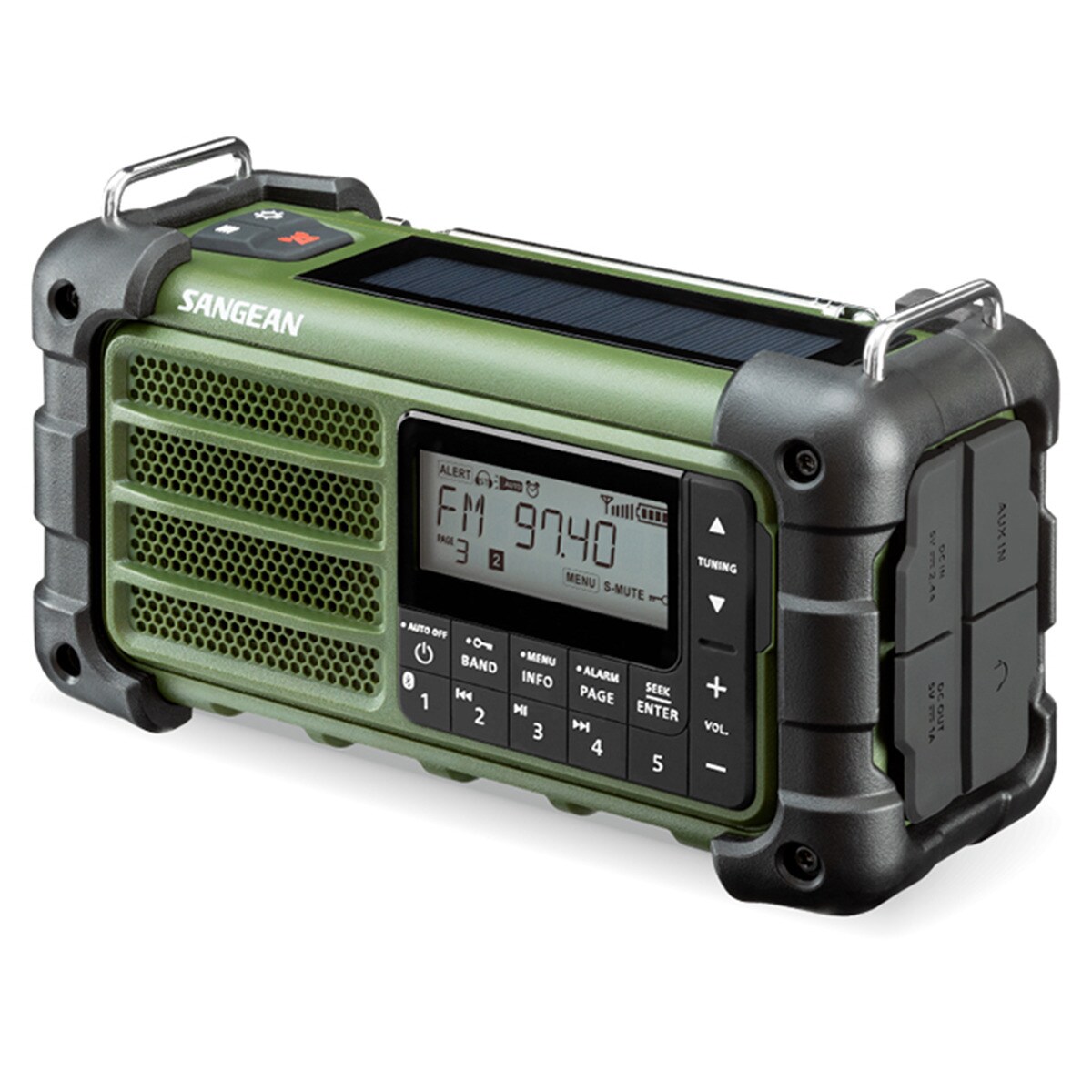 Rádio de Emergência Recarregável Sangean MMR99 - Forest Green Verde-2