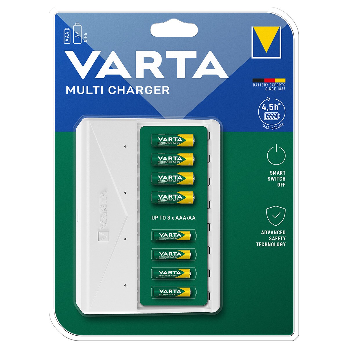 Cargador de pilas recargable Varta Multicharger AA / AAA hasta 8 pilas (no incluidas) 1
