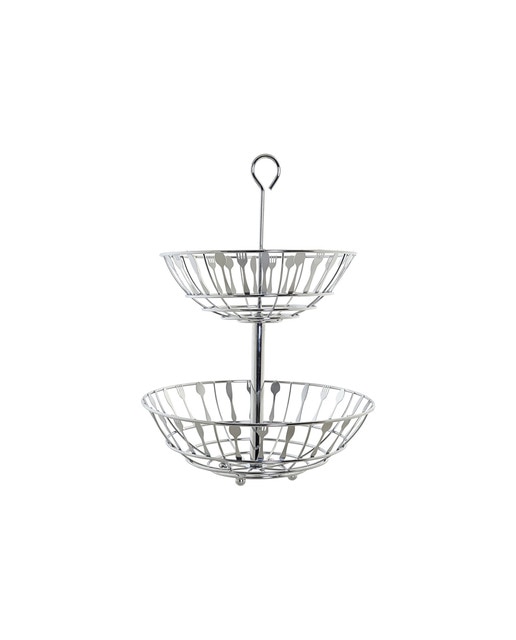 Imagen 0 de Frutero metal cromado cubiertos plateado