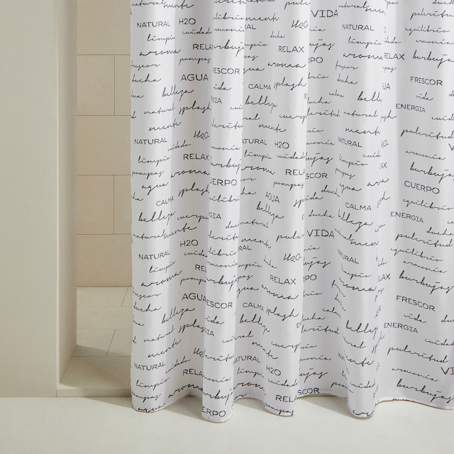 Imagen 0 de Cortina de baño Texto 22 Basics El Corte Inglés