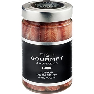 lomo de sardinas ahumadas con aceite vegetal tarro 175 g - Fish Gourmet