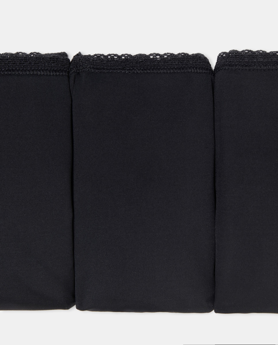 Pack 3 bragas altas microfibra Negro-4