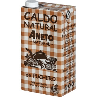 caldo de puchero 100% natural sin gluten y sin lactosa envase 1 l - Aneto
