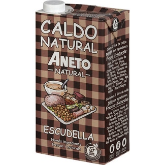 caldo escudella 100% natural sin gluten y sin lactosa envase 1 l - Aneto