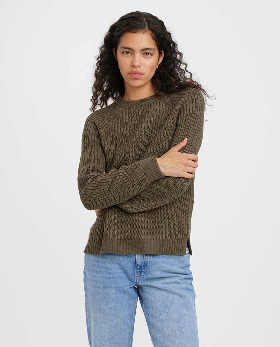 Pull à manches longues et col rond