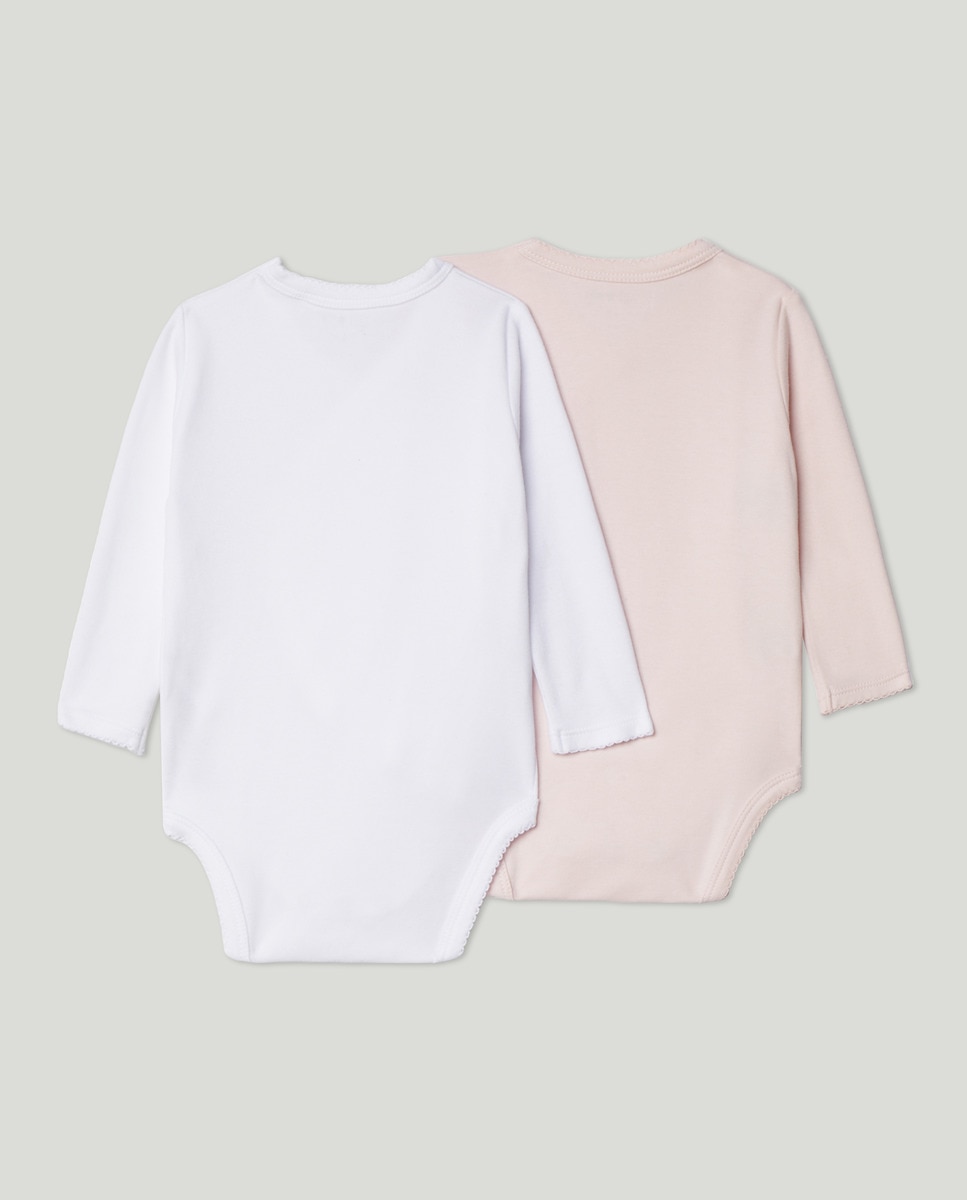 Pack de  2 bodies manga larga cruzados Rosa-2