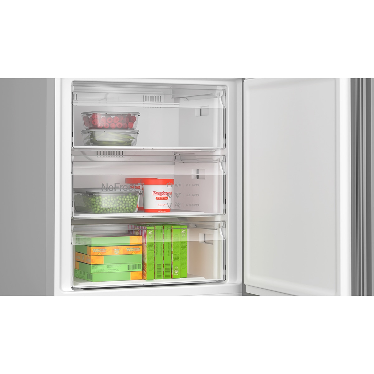 Frigorífico combi Bosch No Frost, VitaFresh y capacidad XXL Master Chef - KGN49LBCF Cristal negro-5