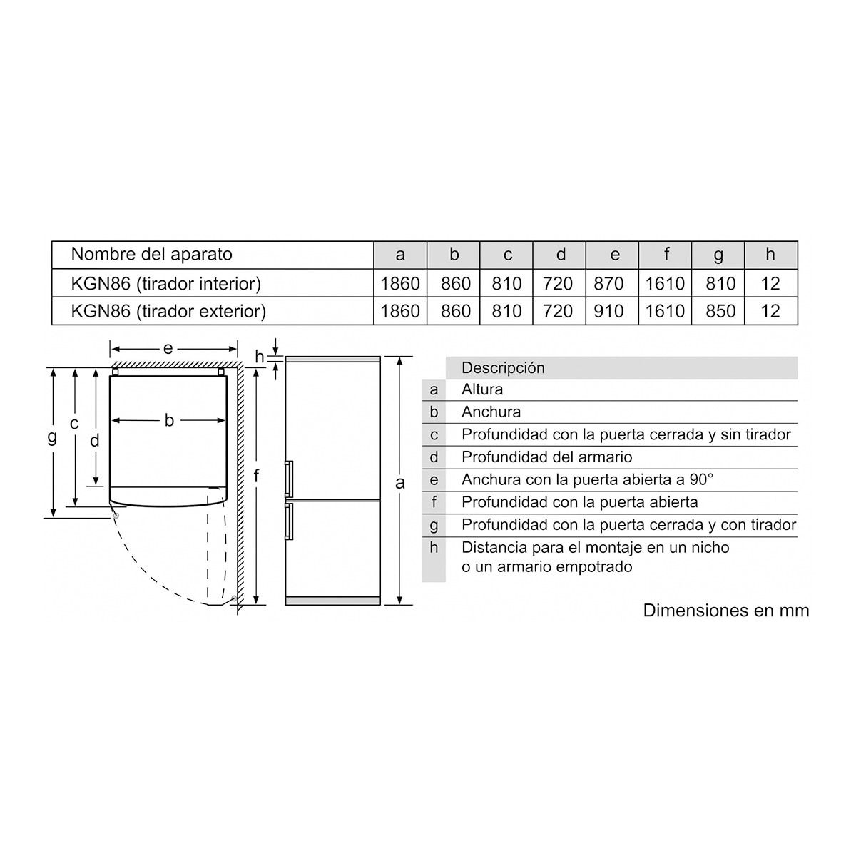 Frigorifíco combi Bosch No Frost, capacidad XXL, cajón VitaFresh - KGB86XIEP Inox-2